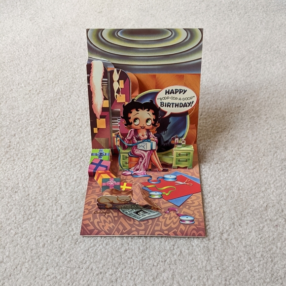Vtg Pop Shots Betty boop birthday bash card NWOT - Picture 5 of 5